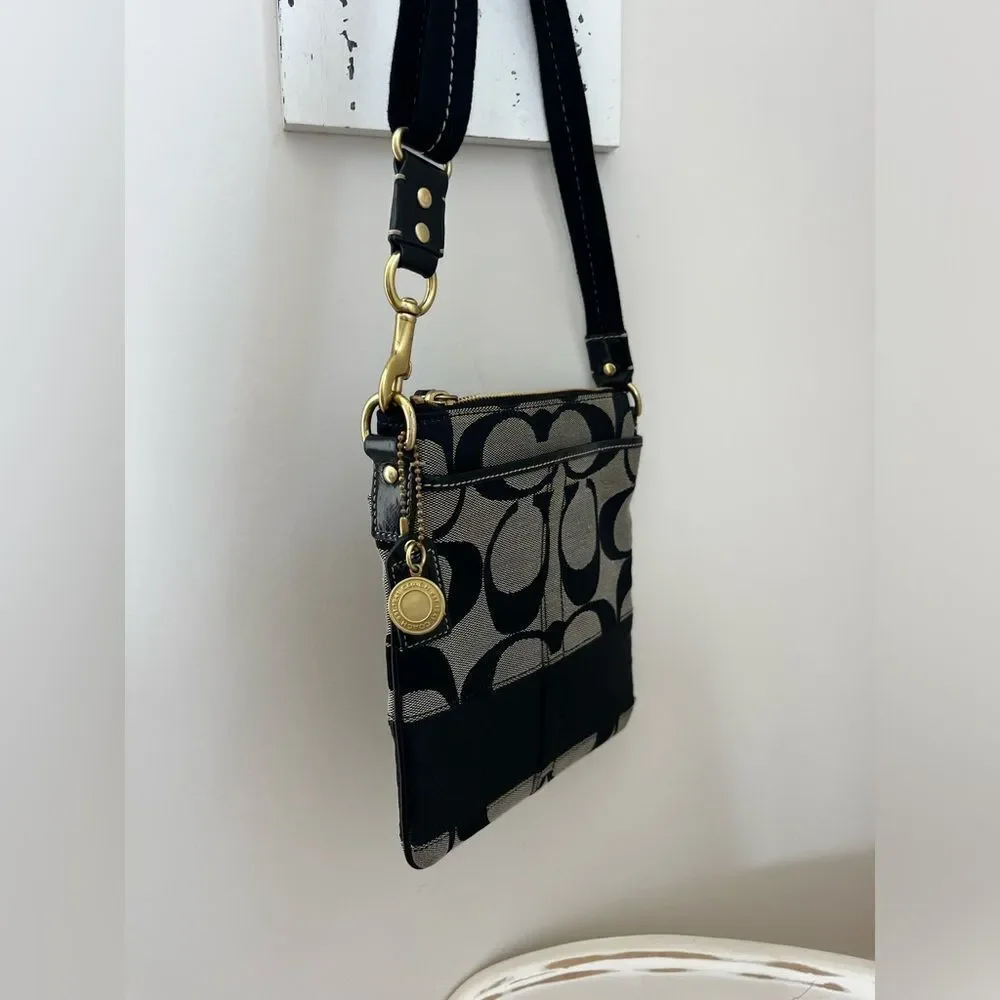 Coach Black and Gray Crossbody Bag; NWOT! Perfect Condition!